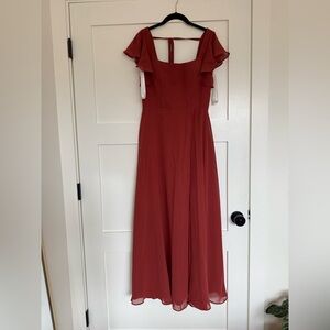 Azazie terracotta bridesmaid Gown